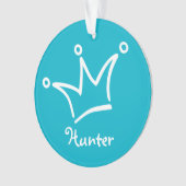 Drôle Couronne blanche + votre backgr. & texte (devant)