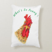 Drôle Coussin Accent avec surprenant Rooster (Dos(Vertical))