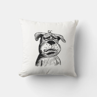 Drôle Coussin Bulldog - "La chatte qui gagne les c