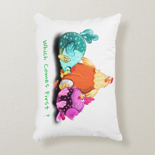 Drôle Coussin d'accentuation des poulets - Texte p (Devant(Vertical))