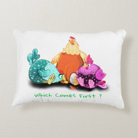 Drôle Coussin d'accentuation des poulets - Texte p (Dos)