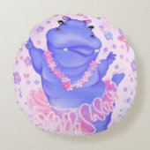 Drôle Coussin Rond Ballerina Hippo Ballet Danseuse (Devant)