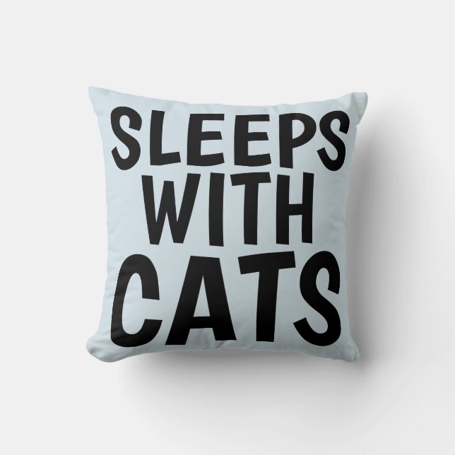 Drôle Coussins de chats, DORMIERS AVEC CHATS (Recto)