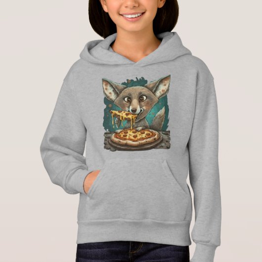 Drôle coyote manger pizza (Devant)