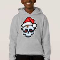 Drôle crâne de Noël, style de dessin
