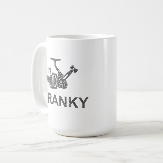 Drôle Cranky Fishing Reel Pun Mug Humours Pêcheurs (Devant gauche)