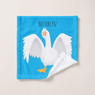 Drôle curieuse dessin animé d'oie domestique