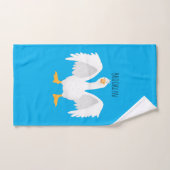 Drôle curieuse dessin animé d'oie domestique (Serviette à main)