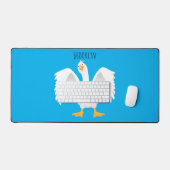 Drôle curieuse dessin animé d'oie domestique (Clavier et souris)