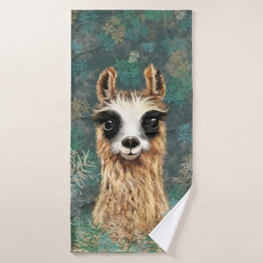 Drôle Curieux Serviettes De Bain Alpaca (Serviette de bain)