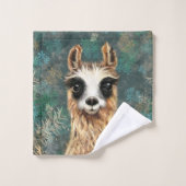 Drôle Curieux Serviettes De Bain Alpaca (Gant de toilette)