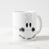 Drôle Curiosity Eyes Coffee Mug Smile (Devant droit)