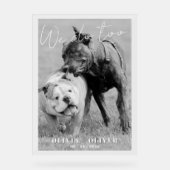 Drôle, Custom chien photo mariage bienvenue (Recto)