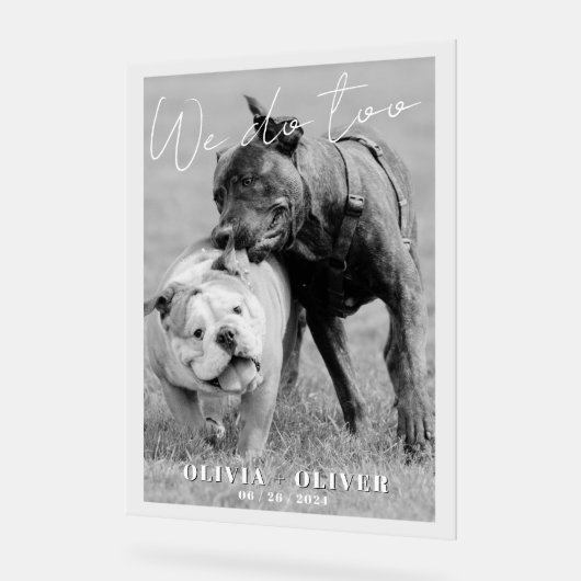 Drôle, Custom chien photo mariage bienvenue (Angle)