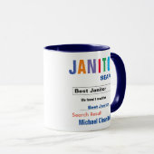 Drôle Custom Meilleure Mug Janitor (Devant droit)