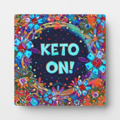 Drôle Cute Keto Floral Sur Plaque Inspirivity (Devant)