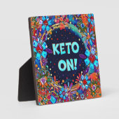 Drôle Cute Keto Floral Sur Plaque Inspirivity (Recto)