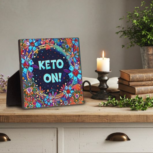 Drôle Cute Keto Floral Sur Plaque Inspirivity