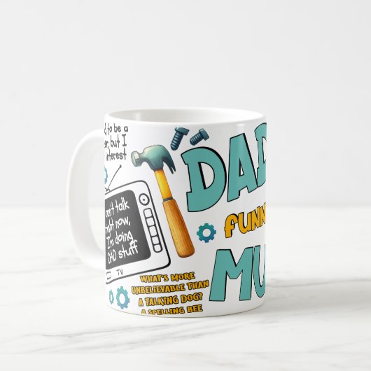 Drôle DAD plaisante Mug (Devant gauche)