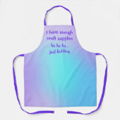 Drôle d'artisanat violet et Turquoise tablier (Recto)