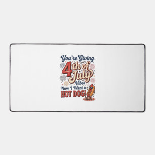 Drôle de 4 juillet Hot Dog Vintage Conception de T