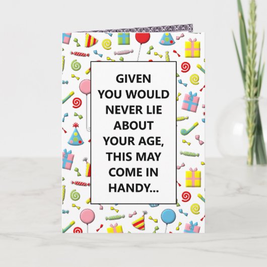 drôle de carte d'anniversaire adulte (Devant)