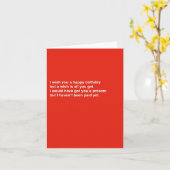 drôle de carte d'anniversaire pas d'argent (Fleur jaune)