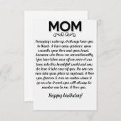 drôle de carte d'anniversaire pour maman (Devant / Derrière)