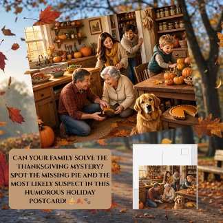 Drôle de carte de Thanksgiving de famille de tarte