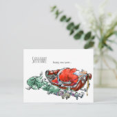 drôle de carte New Years (Debout devant)