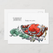 drôle de carte New Years (Devant / Derrière)