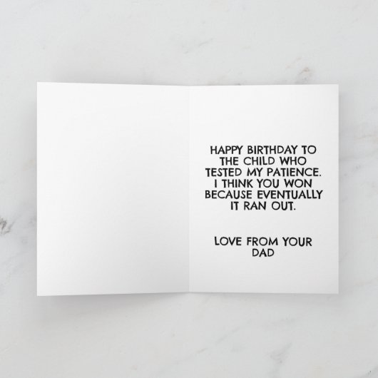 drôle de chat fils cartes d'anniversaire (Intérieur)