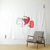 drôle de chat, qui a éteint la Tapisserie légère (En situation (horizontale))