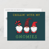 Drôle de détente avec mes cartes de Noël gnomes (Devant / Derrière)