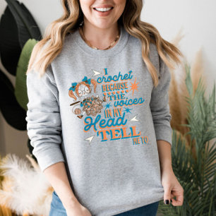 Drôle de dire Crochet Sweatshirt amoureux
