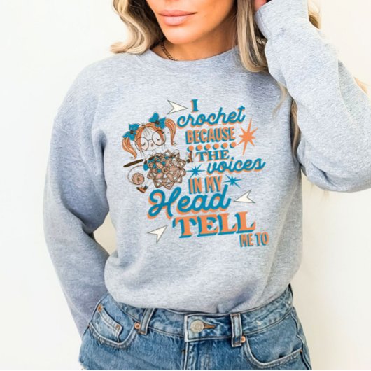 Drôle de dire Crochet Sweatshirt amoureux