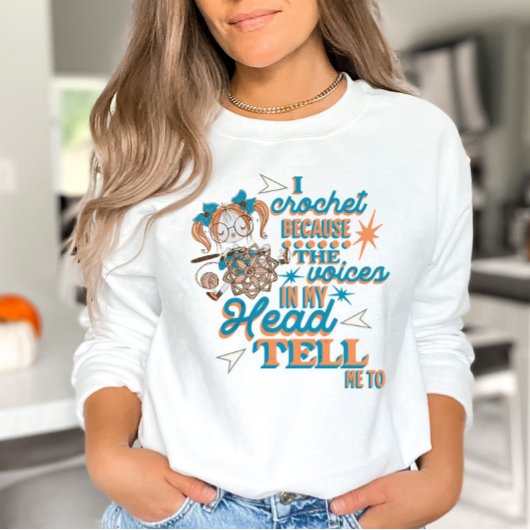 Drôle de dire Crochet Sweatshirt amoureux
