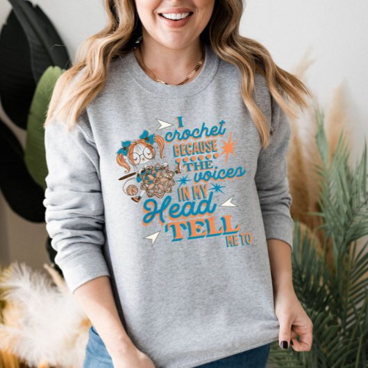 Drôle de dire Crochet Sweatshirt amoureux