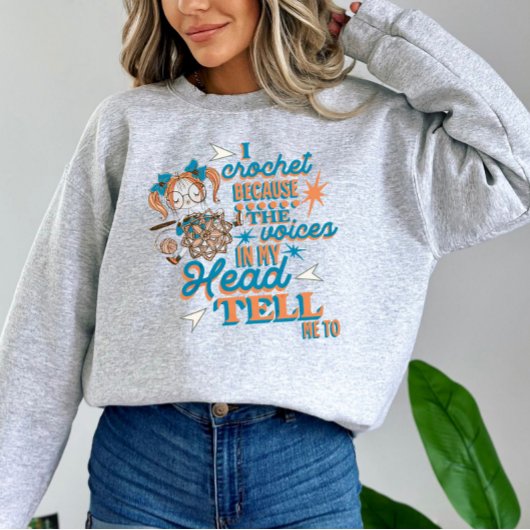 Drôle de dire Crochet Sweatshirt amoureux