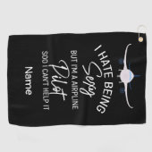 Drôle de dire pour le pilote golfer serviette de g (Horizontal)