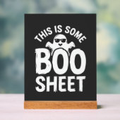 Drôle de feuille de Boo fantôme Halloween Design_1 (Neutre)