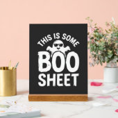 Drôle de feuille de Boo fantôme Halloween Design_1 (Mariage)