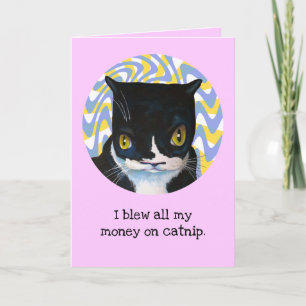 Drôle de la carte d'anniversaire de chat