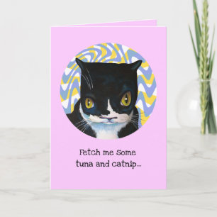 Drôle de la carte d'anniversaire de chat