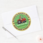 Drôle de lait de vache de lait de étiquette dessin (Enveloppe)