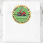 Drôle de lait de vache de lait de étiquette dessin (Sac)