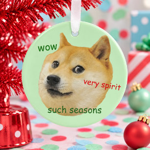 Drôle de mème de Doge Shiba Inu Tellement Saisons