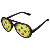 Drôle de pickleball jaune amusant lunettes de sole (Angle)