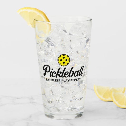 Drôle de pickleball verre cadeau pour maman ou pap (Devant glace)