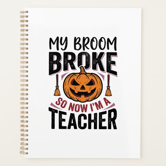 Drôle de professeur d'Halloween Balai Cassa Concep (Devant)